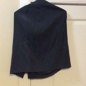 Grey suede like skirt.